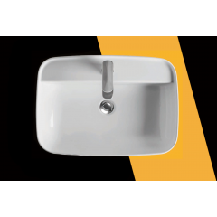 Kerasan Tribeca Раковина накладная , 60х43см, h 150мм с 1 отверстием под смеситель, цвет: белый