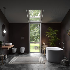 Kerasan Nolita Раковина накладная 60х40 см, без отв под смеситель, цвет Grigio matt