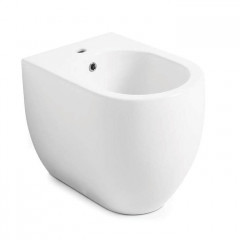 Kerasan Flo Биде приставное 48см, с 1 отв под смеситель, цвет белый (крепить на силикон или на крепеж 762901)