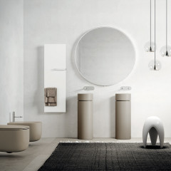 Kerasan Oke Раковина накладная круглая 30хH15 см, без отв под смеситель, цвет: nocciola matte