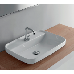 Kerasan Tribeca Раковина встраиваемая/накладная, 60х43см,с 1 отверстием под смеситель, цвет: белый