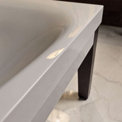 KERASAN Bentley Ванна 180х80см, crystal-tech, цвет белый (для установки необх. 4 ножки) с донным клапаном хром