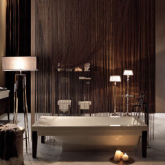 KERASAN Bentley Ванна 180х80см, crystal-tech, цвет белый (для установки необх. 4 ножки) с донным клапаном хром