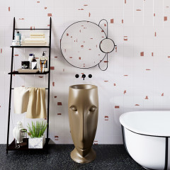 Kerasan Artwork Раковина свободностоящая "MOLOCO", слив в стену, цвет: Bruno matt