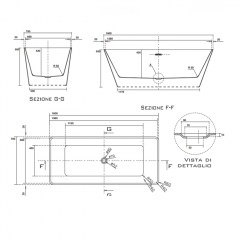 KERASAN Ego Ванна свободностоящая акриловая 160х70х55см в комплекте со сливом Clic-clac, цвет белый