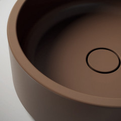 Kerasan Oke Раковина накладная круглая 40хH15 см, без отв под смеситель, цвет: bruno matte