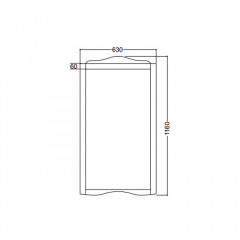 KERASAN Retro 735030, база полая 69см, под раковину 1046, цвет белый матовый