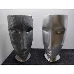 Kerasan Artwork Раковина свободностоящая "MOLOCO", с отверстием для слива в стену, цвет белый/античная платина (ЗАКАЗ по запросу!)