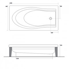 KERASAN Bentley Ножки из дерева для ванны - 4 штуки, цвет темный ясень