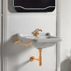 Kerasan Waldorf Раковина керамическая 60х55см, c 1 отверстием под смеситель, белая, цвет заглушки - хром