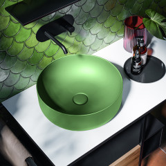 KERASAN THELMA Структура металлическая напольная 108х74 см, нерж сталь, с полкой,ящиком, с отв под раковину,полотенцедержателем, цвет черный матовый