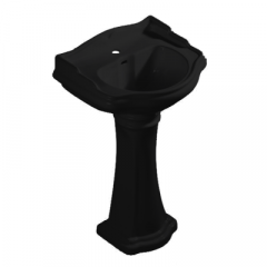 KERASAN Retro Колонна под умывальники 55/69/73см, цвет: черный глянцевый