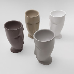 Kerasan Artwork Раковина свободностоящая "MOLOCO", с отверстием для слива в стену, цвет Borgogna matt