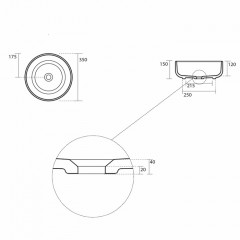 Kerasan Nolita Раковина чаша круглая d 35 h35 см, без отв под смеситель, цвет белый глянцевый