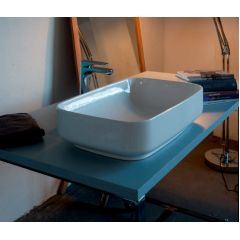 Kerasan Tribeca Раковина накладная , 60х38см, h 15см без отв. под смеситель, цвет: белый