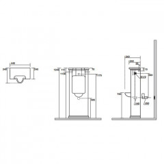 Kerasan Waldorf Писсуар напольный с сифоном и комплектом крепежей, цвет белый