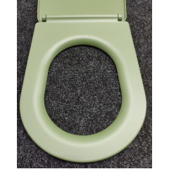 Kerasan Nolita Сиденье для унитаза SLIM быстросъемное, цвет Verde, петли хром (микролифт)