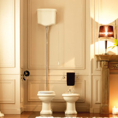 KERASAN Труба для высокого бачка, состоит из 3-х частей, цвет хром