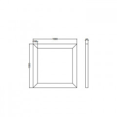 KERASAN Retro Зеркало 100x100, цвет золото