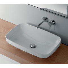 Kerasan Tribeca Раковина встраиваемая/накладная 60х38см, без отверстия под смеситель, цвет: белый