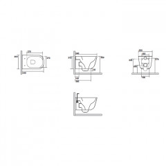 Kerasan Tribeca Унитаз подвесной 55см БЕЗОБОДКОВЫЙ, c креплением WB9N, цвет: Verde muschio