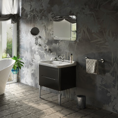 Kerasan Waldorf База подвесная под раковину 80см, с 2 ящиками, цвет темный орех (noce)