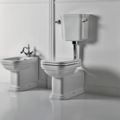 KERASAN Труба для низкого бачка, цвет хром