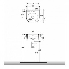 Kerasan Flo Раковина 40*37см с 1 отв. под смеситель, цвет белый (снято с пр-ва запрашивать наличие на фабрике)