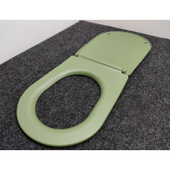 Kerasan Nolita Сиденье для унитаза SLIM быстросъемное, цвет Verde, петли хром (микролифт)