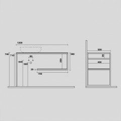 KERASAN LOUISE Структура металлическая напольная 120х74 см, нерж сталь, с полкой, с отв под раковину, с полотенцедерж,цвет белый матовый