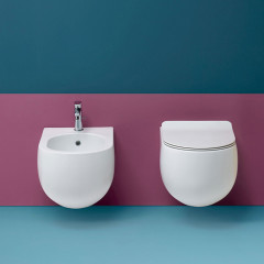 Kerasan Flo Биде подвесное 54х28,5см, с 1 отв.под смеситель, цвет: белый матовый