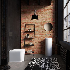 Kerasan The New Yorker Унитаз напольный приставной 600*365мм (без крепежа 762901), цвет: белый матовый