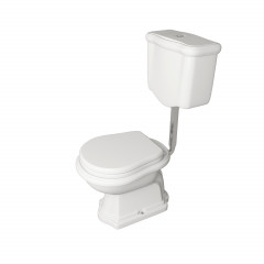 KERASAN Механизм слива одинарный для низкого бачка, без трубы без подводки, цвет хром