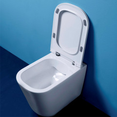 Kerasan Tribeca Унитаз напольный пристенный 55 см БЕЗОБОДКОВЫЙ, c креплением WB5N, цвет: белый