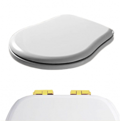 KERASAN Retro Сиденье для унитаза, цвет белый/золото