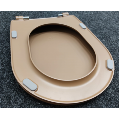 Kerasan Nolita Сиденье для унитаза SLIM быстросъемное, цвет Bruno matt, петли хром (микролифт)