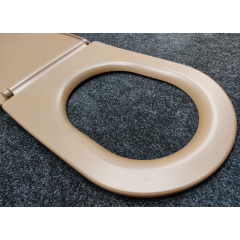 Kerasan Nolita Сиденье для унитаза SLIM быстросъемное, цвет Bruno matt, петли хром (микролифт)