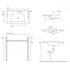 Kerasan The New Yorker Раковина 80*53см, с 1 отв. под смеситель , цвет: белый матовый