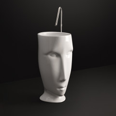 Kerasan Artwork Раковина свободностоящая "MOLOCO", слив в стену, цвет: Grigio matt