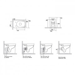 Kerasan The New Yorker Унитаз напольный приставной 600*365мм (без крепежа 762901), цвет: белый матовый
