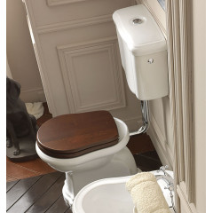 KERASAN Механизм слива одинарный для низкого бачка, без трубы без подводки, цвет хром