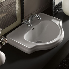 KERASAN Retro Раковина 62х45,5см с 1 отв. под смеситель, цвет белый