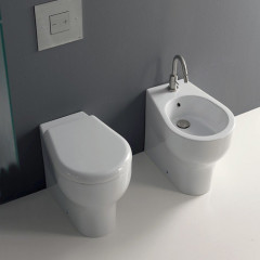 KERASAN K09 Сиденье NEW для унитаза с микролифтом, белый/хром