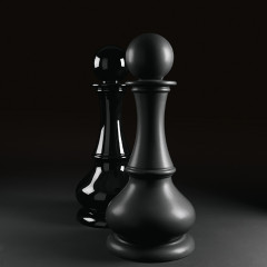 Kerasan Artwork Cтатуэтка декоративная Pedone, цвет черный глянцевый (4125K1bi/cr*1