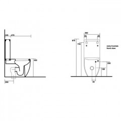 Kerasan Flo унитаз моноблок, слив в стену, в комплекте с крепежом WB5N, цвет белый