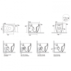 Kerasan Flo унитаз NEW напольный БЕЗОБОДКОВЫЙ 53см, цвет белый (крепить на силикон или на крепеж 762901)