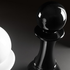 Kerasan Artwork Cтатуэтка декоративная Pedone, цвет черный глянцевый (4125K1bi/cr*1