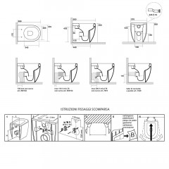 Kerasan Flo унитаз безободковый, приставной 55 см, слив универсальный, цвет белый (крепить на силикон или на крепеж 762901)