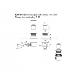 KERASAN Retro Сифон для поддона, бронза диаметр 90
