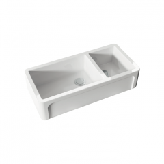 KERASAN Hanna Glasse OXFORDSHIRE Раковина керамическая кухонная 1003x470x254 мм,без отв под смеситель, без сифона, толщина 40 мм, цвет белый